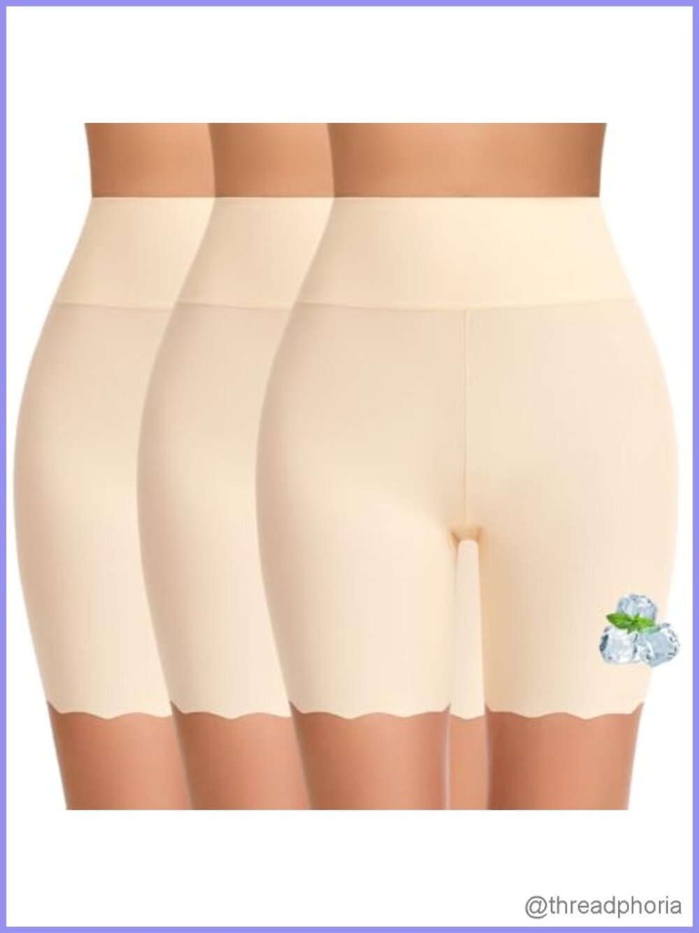 Cooling Slip Shorts for Women Under Dress Anti Chafing Biker Shorts High Waist